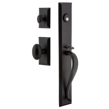 Ageless Iron Rustic Farmhouse Cast Iron Full Plate Dummy Door Handle Set with Interior Vale Trim and Aeg Egg Knob Black Iron