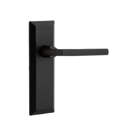 Ageless Iron Keep - Rustic Cast Iron Right Handed Privacy Door Lever Set with Dirk Lever and 2-3/8" Backset Black Iron