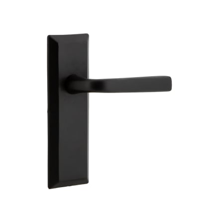 Ageless Iron Keep - Rustic Cast Iron Right Handed Passage Door Lever Set with Lance Lever and 2-3/4" Backset Black Iron
