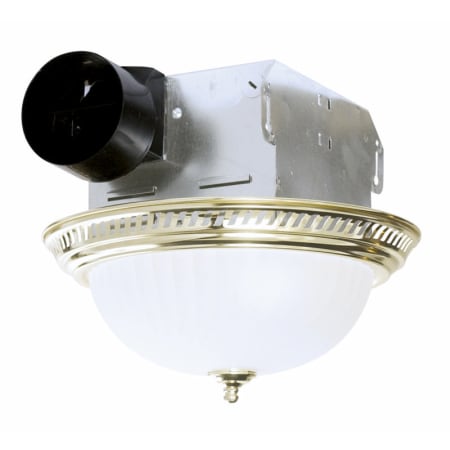 Air King 70 CFM 4 Sone Ceiling Mounted Exhaust Fan with Dual Light Sockets Brass