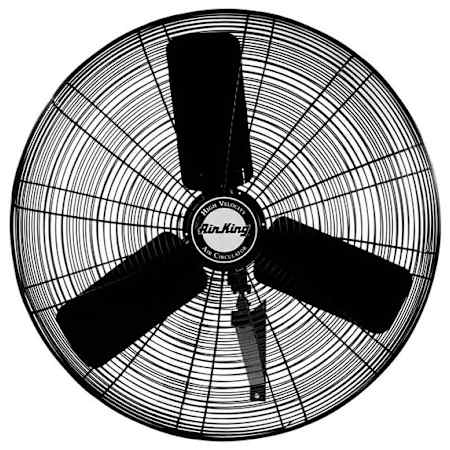 Air King 24 Inch Wide 5130 CFM 3-Speed Oscillating Wall Mounted Fan N/A