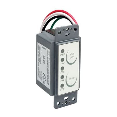 Air King Exhaust Fan Control Switch with Electronic Time Delay White