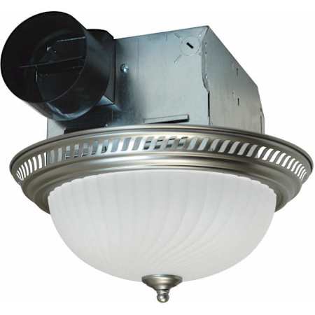 Air King Decorative 70 CFM 4 Sone Ceiling Mounted Bath Fan Nickel