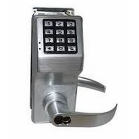 Alarm Lock Trilogy 2000 User Grade 1 Electronic Digital Keypad Lever Set With Regal Lever- Less Schlage Core Satin Chrome
