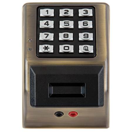 Alarm Lock Trilogy 2000 User Weatherproof Electronic Digital Lock Keypad with Proximity Access Antique Brass