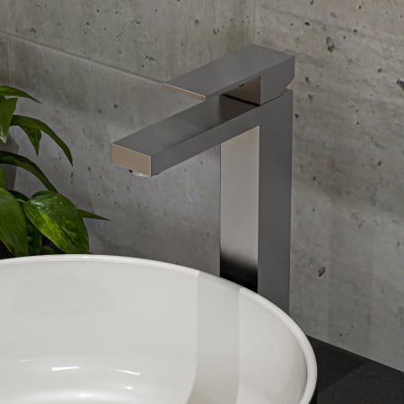 ALFI brand Tall Square Single Lever Bathroom Faucet Brushed Nickel