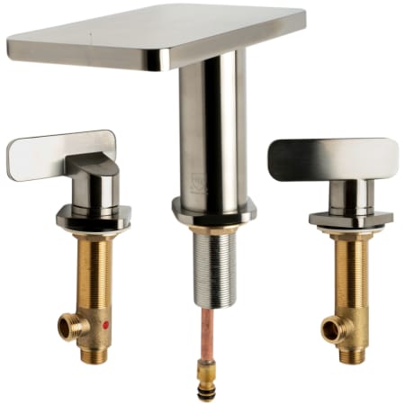 ALFI brand 1.2 GPM Widespread Bathroom Faucet Brushed Nickel