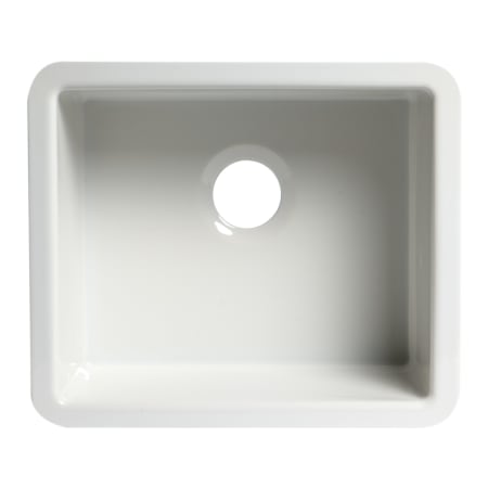 ALFI brand 20" Undermount Single Basin Fireclay Kitchen Sink White