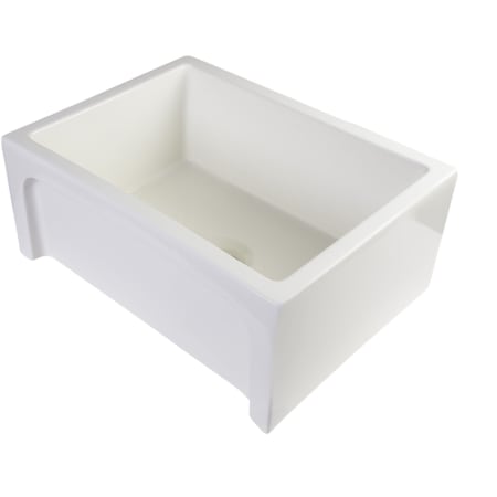 ALFI brand 24" Single Basin Arched Apron Thick Wall Farmhouse Fireclay Kitchen Sink Biscuit