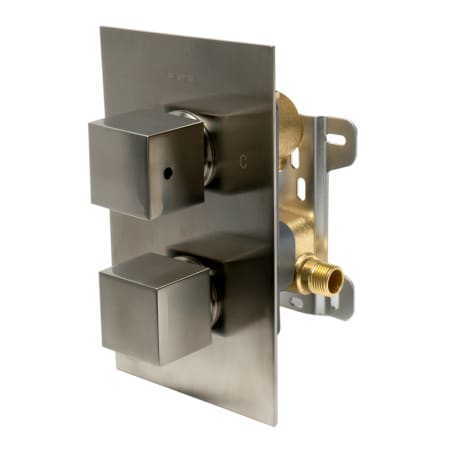 ALFI brand Single Function Thermostatic Valve Trim Only with Double Knob Handle Brushed Nickel