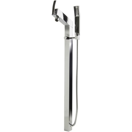 ALFI brand Floor Mounted Tub Filler with Metal Lever Handle and Personal Hand Shower Polished Chrome