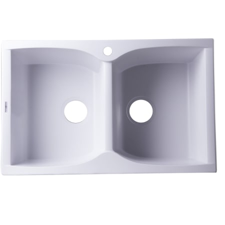 ALFI brand Alfi Trade 31-1/8" Drop In Double Basin Granite Composite Kitchen Sink White
