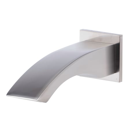 ALFI brand Curved Wall Mounted Tub Filler Bathroom Spout Brushed Nickel
