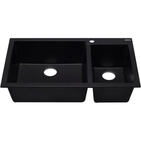 ALFI brand Alfi Trade 33-7/8" Drop In Double Basin Granite Composite Kitchen Sink Black