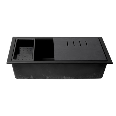 ALFI brand 33-7/8" Drop In Single Basin Granite Composite Kitchen Sink Black