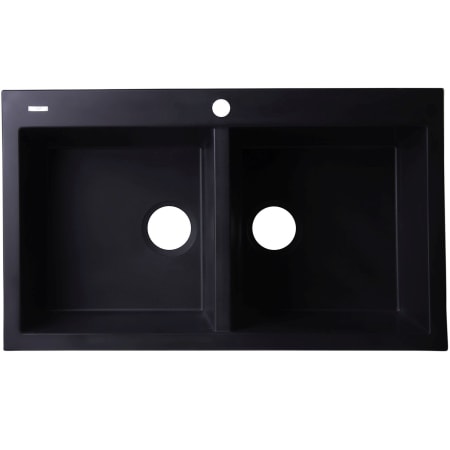 ALFI brand Alfi Trade 33-7/8" Drop In Double Basin Granite Composite Kitchen Sink Black