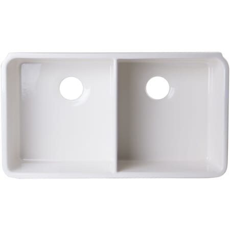 ALFI brand 32" Double Basin Fireclay Kitchen Sink for Undermount Installations Biscuit