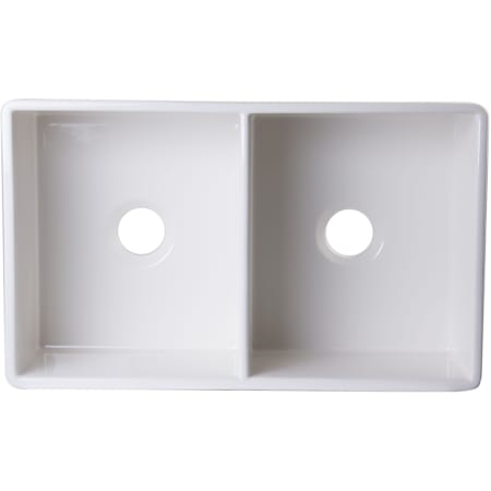 ALFI brand 19-7/8" Double Basin Farmhouse Fireclay Kitchen Sink Biscuit