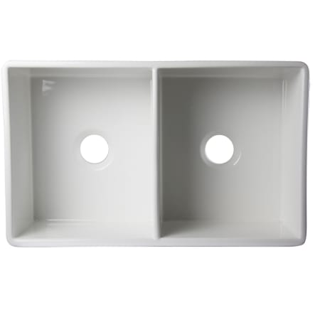 ALFI brand 19-7/8" Double Basin Farmhouse Fireclay Kitchen Sink White