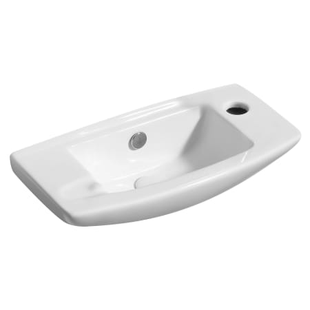 ALFI brand 20-1/4" Rectangular Vitreous China Wall Mounted Bathroom Sink with Overflow and 1 Faucet Hole White