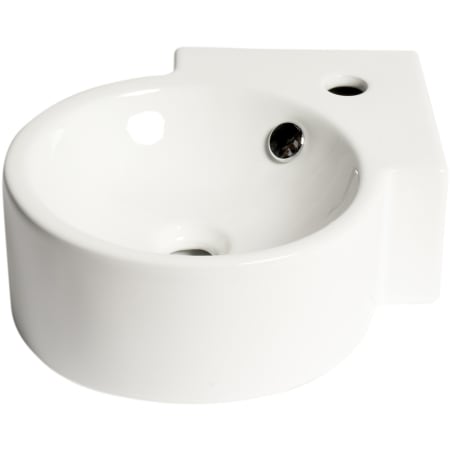 ALFI brand 17-3/8" Oval Vitreous China Wall Mounted Bathroom Sink with Overflow and 1 Faucet Hole White