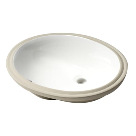 ALFI brand 22-1/2" Oval Porcelain Undermount Bathroom Sink with Overflow and 0 Faucet Holes at 0" Centers White