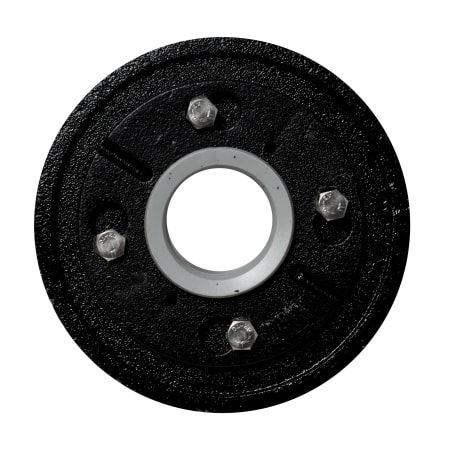 ALFI brand 6" Cast Iron Shower Drain Base with Rubber Fitting Black