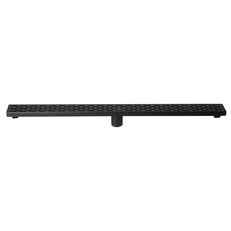 ALFI brand 36" Wide Linear Shower Drain with Groove Lines Black Matte