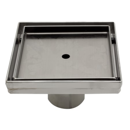 ALFI brand 5" x 5" Square Tile Insert Shower Drain with 2" Outlet Stainless Steel