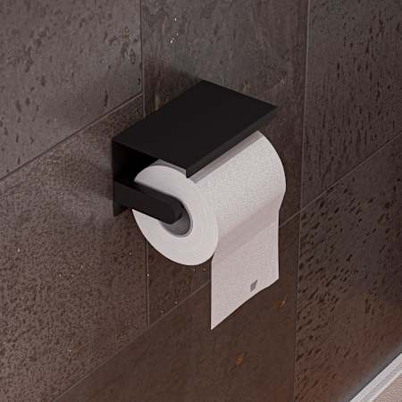 ALFI brand Wall Mounted Toilet Paper Holder Black