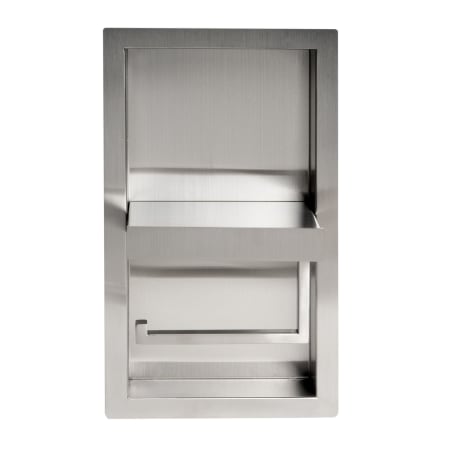 ALFI brand Recessed Euro Toilet Paper Holder with Shelf Brushed Stainless Steel