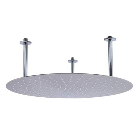 ALFI brand 24" Round Solid Stainless Steel Ultra Thin Rain Shower Head Brushed Stainless Steel