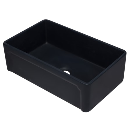 ALFI brand 33" Single Basin Fireclay Kitchen Sink for Farmhouse Installations Black Matte