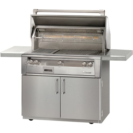 Alfresco 82500 Total BTU 42 Inch Wide 3 Burner Natural Gas Outdoor Grill with Sear Zone on Cart Stainless Steel