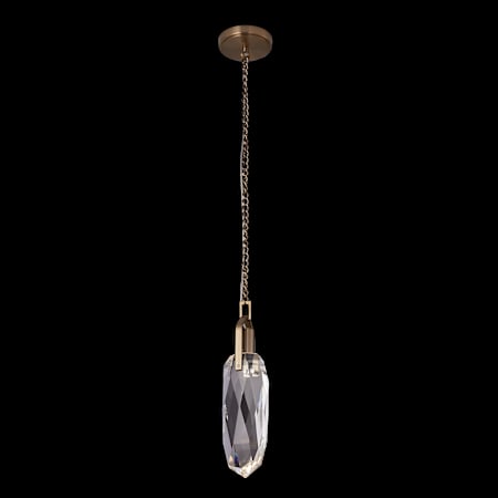 Allegri Diamante 1 Drop Pendant Winter Brass