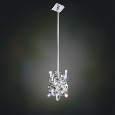 Allegri Vermeer 5" Wide Mini Pendant with Firenze Crystal Chrome