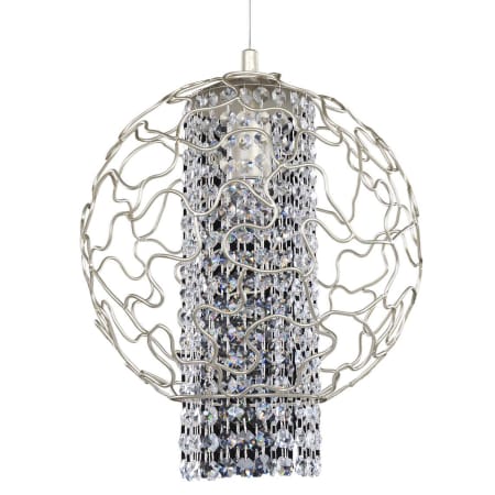 Allegri Mundo 12" Wide Pendant with Firenze Crystal Tarnished Silver