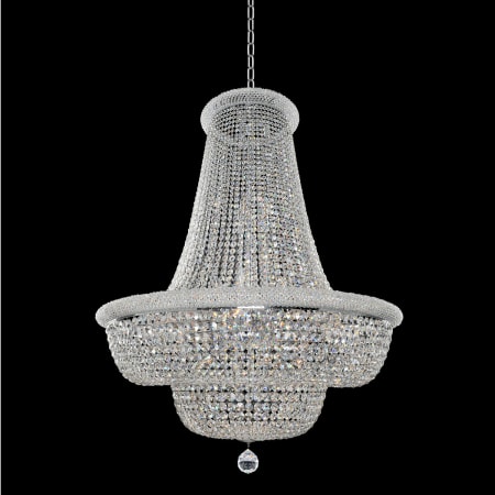 Allegri Napoli 33 Light 42" Wide Empire Chandelier with Crystal Accents Polished Chrome