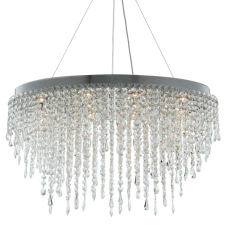 Allegri Tenuta 10 Light 16" Wide Crystal Pendant Polished Chrome