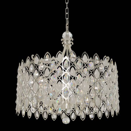 Allegri Prive 6 Light 26" Wide Crystal Drum Chandelier 2-Tone Silver / Clear Firenze