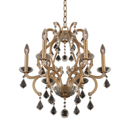 Allegri Duchess 6 Light 22" Wide Taper Candle Style Chandelier with Firenze Crystal Brushed Champagne Gold