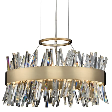 Allegri Glacier 2 Light 20" Wide LED Pendant Brushed Champagne Gold