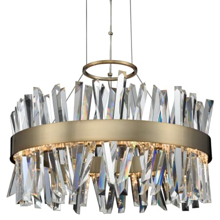 Allegri Glacier 2 Light 25" Wide LED Pendant Brushed Champagne Gold