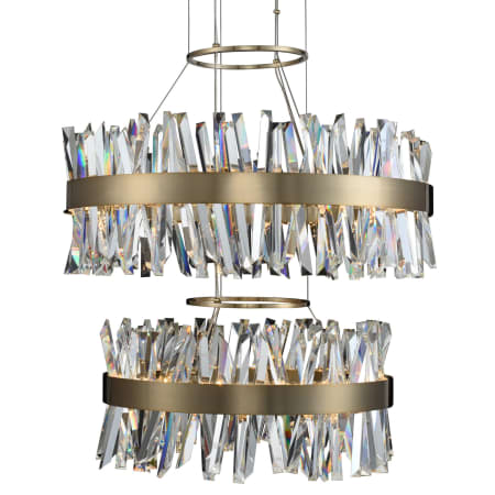 Allegri Glacier 4 Light 32" Wide LED Ring Chandelier Brushed Champagne Gold