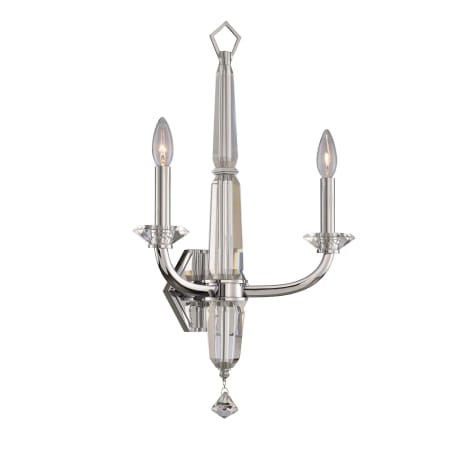 Allegri Palermo 2 Light 24" Tall Wall Sconce with Firenze Crystal Chrome