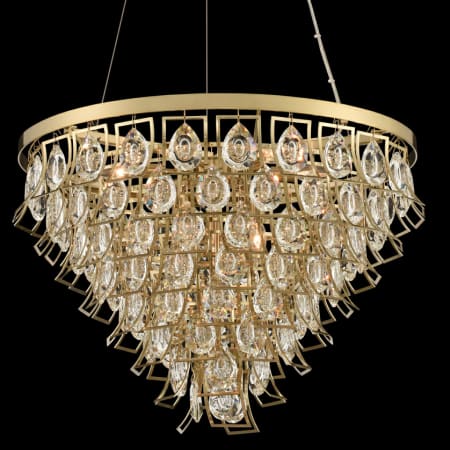 Allegri Carmella 27" Wide Waterfall Chandelier with Firenze Crystal Brushed Brass