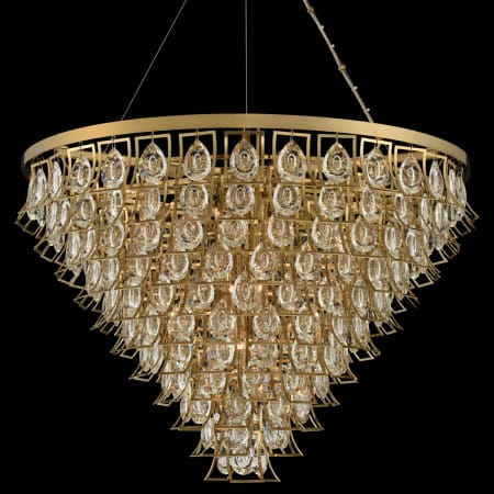 Allegri Carmella 36" Wide 11 Tier Waterfall Chandelier with Firenze Crystal Brushed Brass