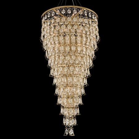 Allegri Carmella 36" Wide 13 Tier Waterfall Chandelier with Firenze Crystal Brushed Brass