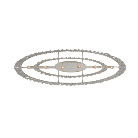 Allegri Kasturi 6 Light 42" Wide Drum Chandelier with Firenze Crystal Polished Silver