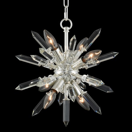 Allegri Angelo 14" Wide Pendant with Firenze Crystal Polished Silver